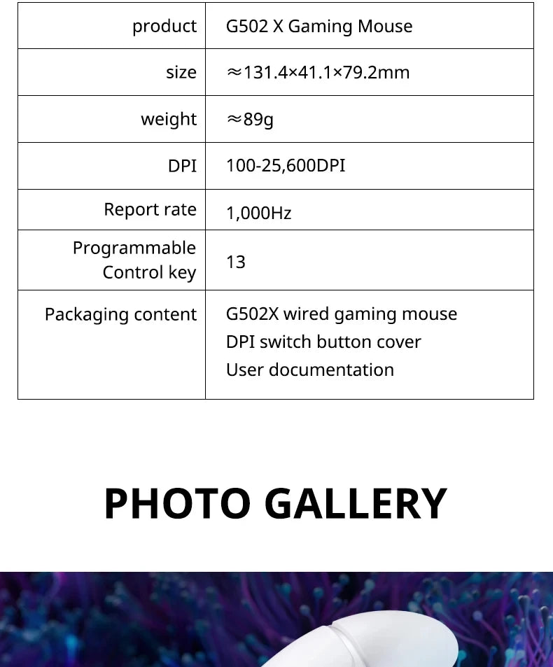 G502 X Hero Gaming Mouse